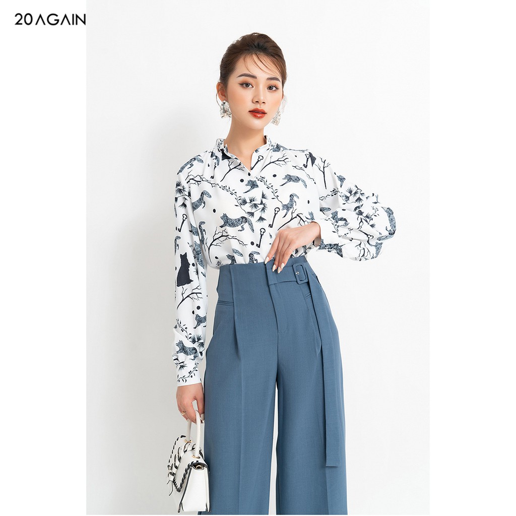 Áo sơ mi voan nữ công sở 92WEAR 2 MÀU, đủ size, áo dài tay rút nhún cổ ASA1454