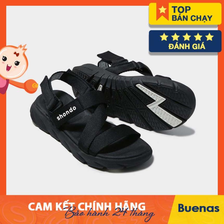 ♨️ Giày Sandal SHONDO F6 Sport Màu Đen F6S301-02 dép quai hậu nữ nam học sinh đi học SHAT