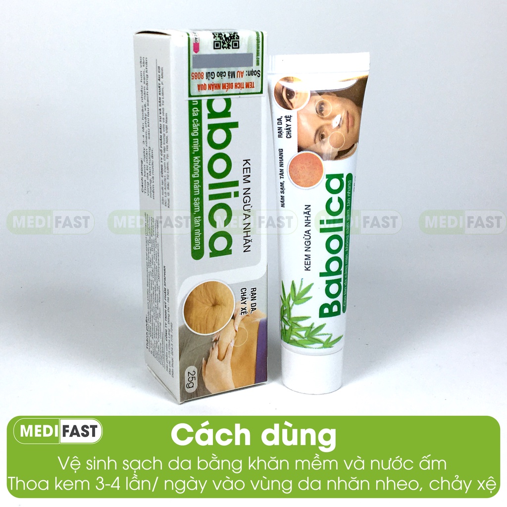 Kem ngừa nhăn Babolica - Cho làn da sáng mịn, dưỡng ẩm, chống não hóa, chảy xệ, nhăn nheo, rạn da sau sinh - Tuýp 25g