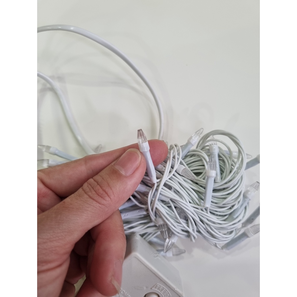 Sale - Dây led noel đầu bóng kim cương chớp nháy 7m 60 bóng 220Vac