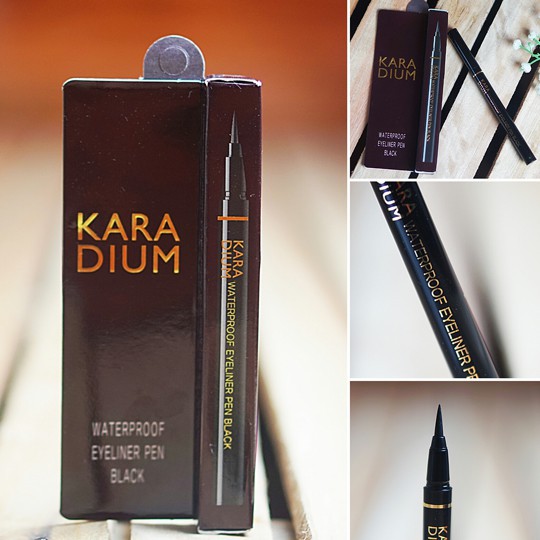 Kẻ Mắt Karadium Waterproof Brush Liner Black bút lông