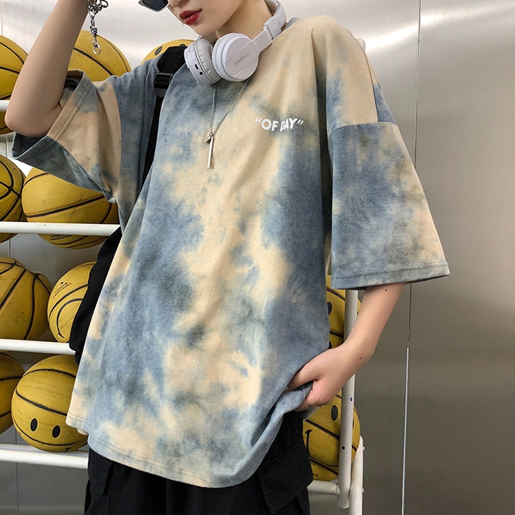 NRVP Áo thun tay ngắn kiểu dáng đơn giản phong cách Harajuku Letter Printed