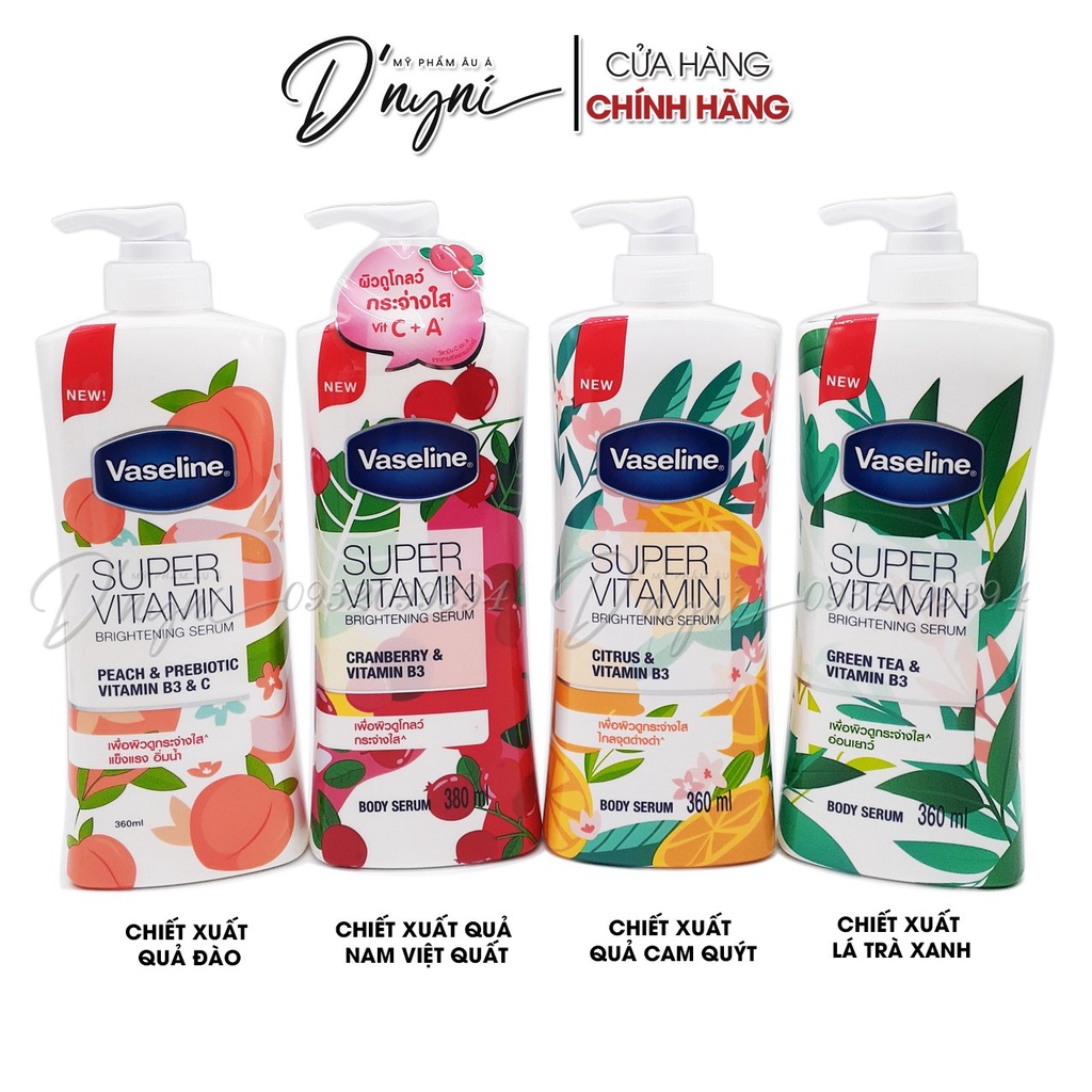 Lotion Sữa Dưỡng Thể Huyết Thanh Vaseline Super Vitamin Thái Lan 360 ml