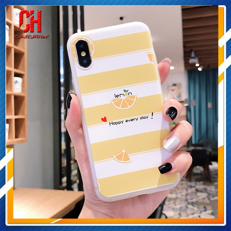 Ốp điện thoại mềm họa tiết chanh/dưa hấu độc đáo cho IPhone 11 6 7 6S 8 Plus 12 mini 12 pro max X Se 2020 6SPlus 7Plus 6Plus 8Plus XS