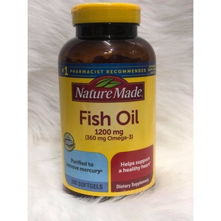 Dầu cá fish oil nature made 1200mg 360mg 200 viên