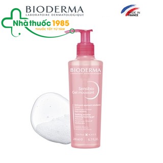 Nhập khẩu chính hãng) Gel rửa mặt tạo bọt cho da nhạy cảm Bioderma Sensibio Gel Moussant - chai 200ml, tuyp 100ml