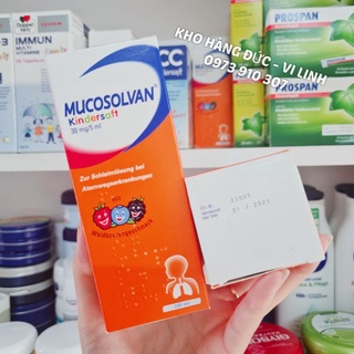 ( Bill Đức ảnh sau) Siro ho Mucosolvan 100ml, hàng Đức nội địa