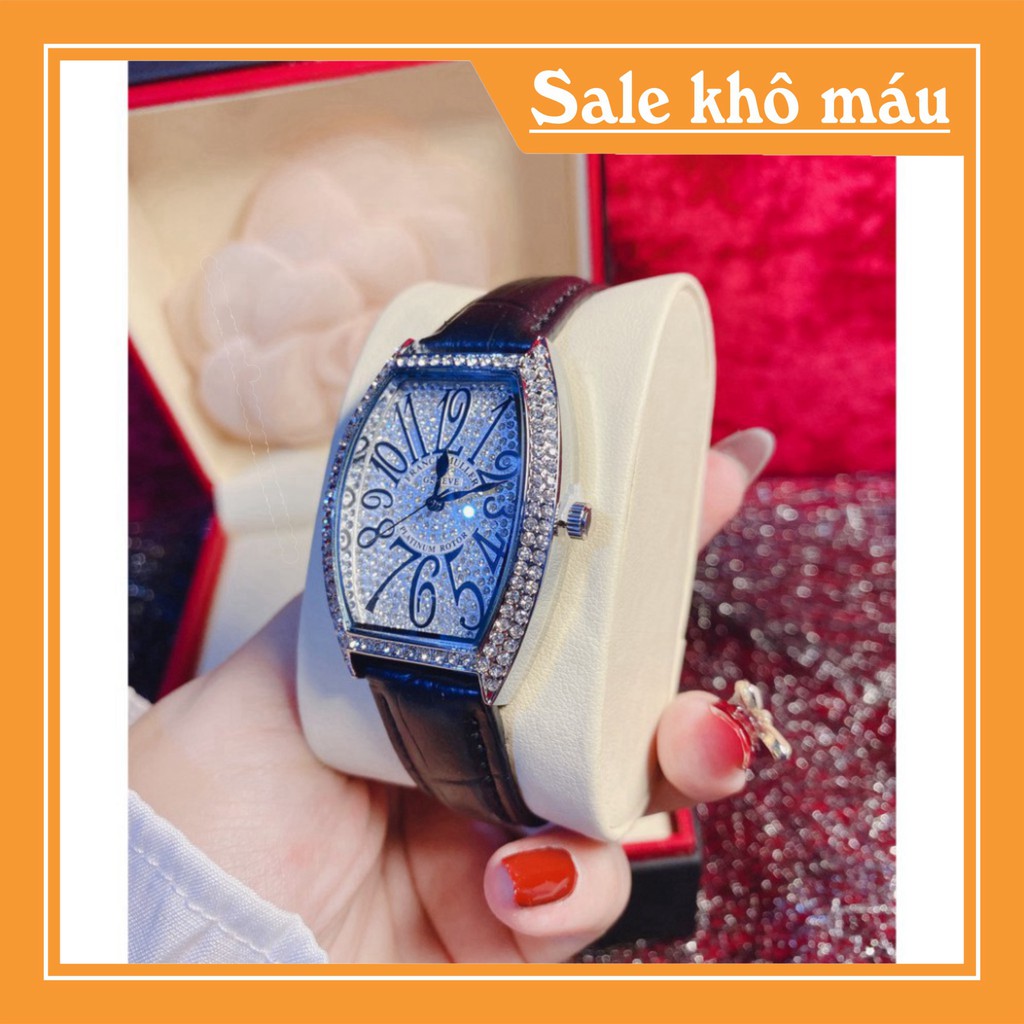 Đồng hồ nữ Franr full đá, dây da cao cấp
