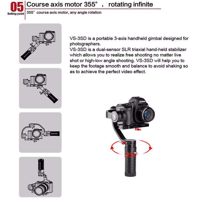 Tay cầm Gimbal chống rung cho máy ảnh