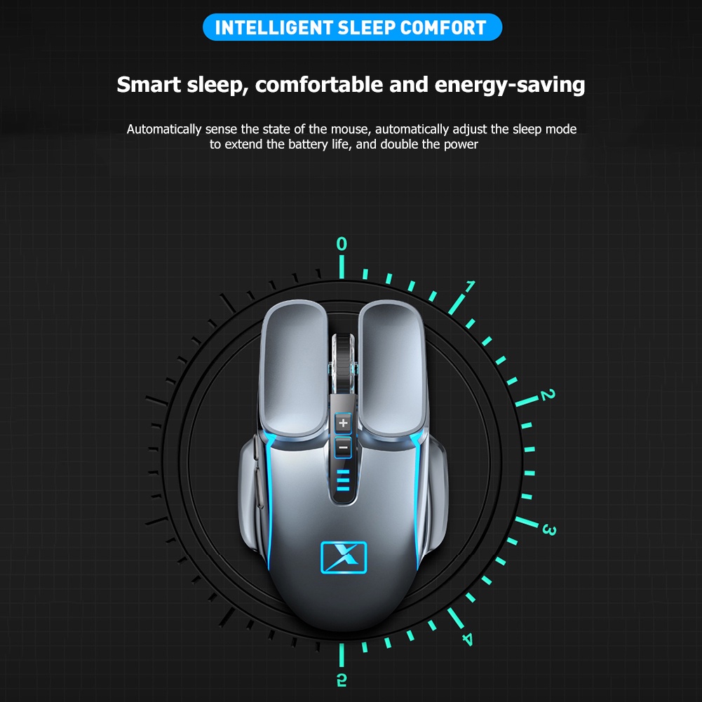 Chuột chơi game không dây M215 2400dpi 6 nút có đèn led Rgb cho laptop