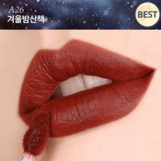 [Auth Hàn - Mẫu Mới] Son Kem Lì Black Rouge Ver 5 Màu Cam Nâu Đất A26 Winter Moon IW