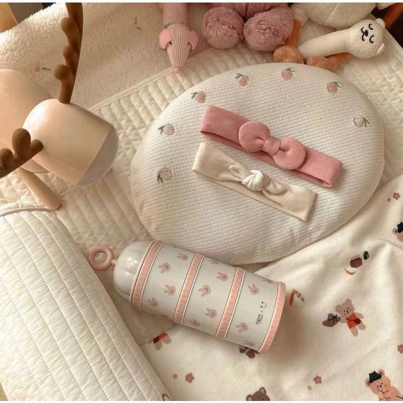 Hộp chia SỮA VÀ THỨC ĂN Họa tiết 3 ngăn TGM Nội địa HÀN QUỐC