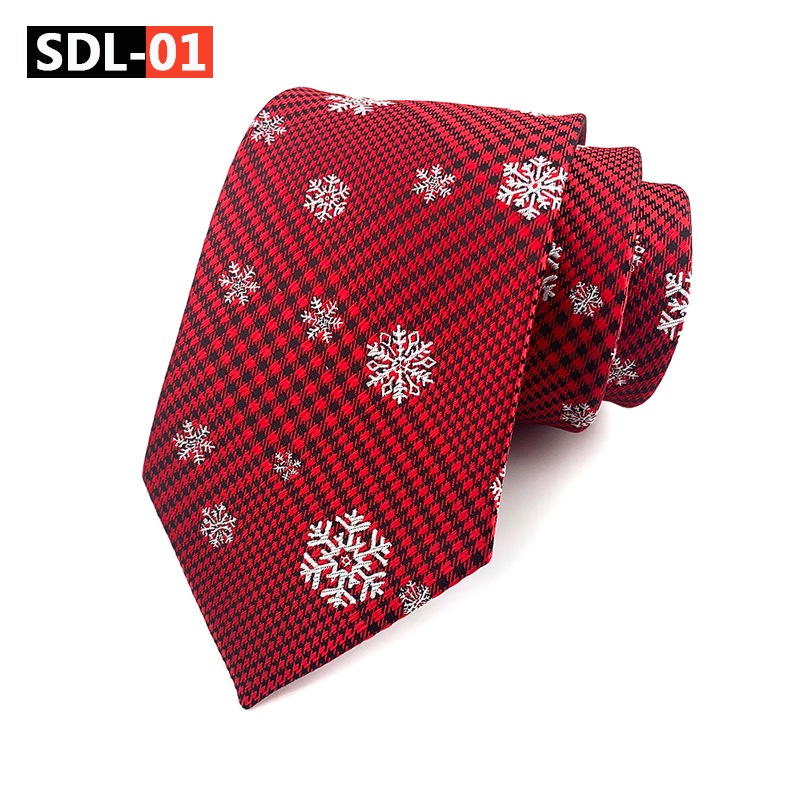 EFAN Cà Vạt Lụa Polyester Dệt Hoa Tuyết Cho Nam SDL