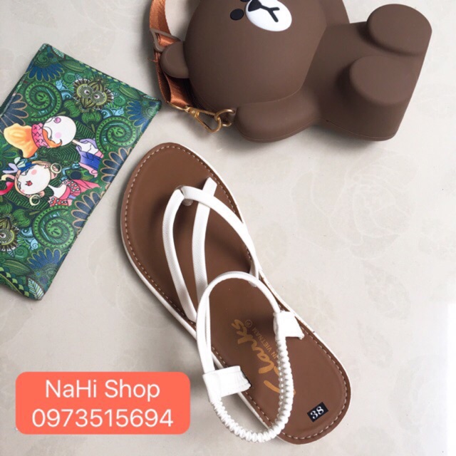 Sandal xỏ ngón da siêu dễ thương