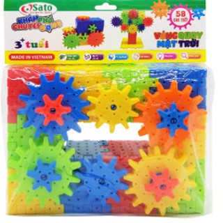 Bé vui xếp hình vòng quay mặt trời - made in việt nam