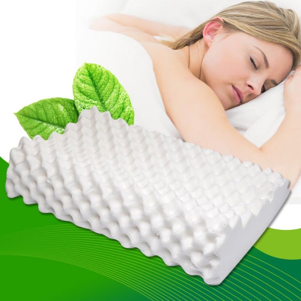 Gối cao du non cho người thoái hoá, Gối siêu mềm đàn hồi Kiosi K61 - Hàng chính hãng bảo hành 1 đổi 1 Mẫu mới 2021
