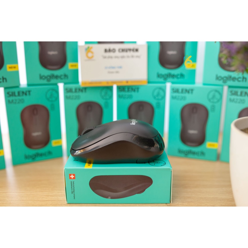 Chuột Không Dây Logitech M220 Không Tiếng Động- Có Công Tắc On/Off - Độ Nhạy Cao -Bảo Hành 1 năm -Tặng kèm bàn di chuột