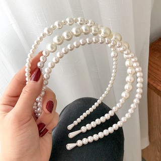 Băng đô cài tóc đính ngọc trai nhân tạo,nhiều mẫu to nhỏ phong cách tiểu thư xinh xắn