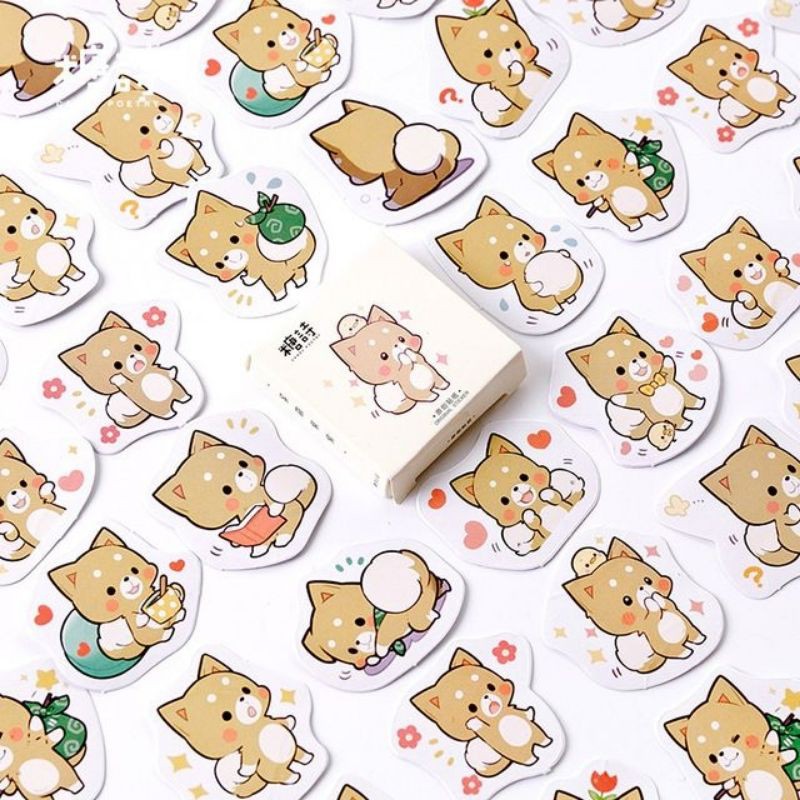 P1 - Set 45 miếng dán sticker trang trí hoạt hình nhiều mẫu