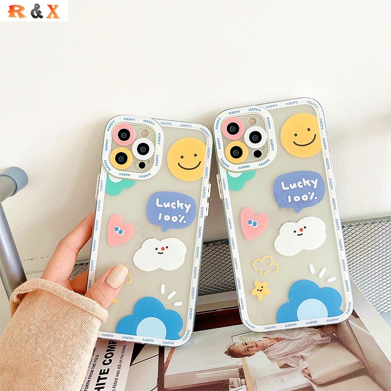 Ốp điện thoại silicon mềm trong suốt in hình đám mây dễ thương cho iPhone Pro 13 Pro Max 12 11 XR XS 6 6 Plus 7 8Plus X