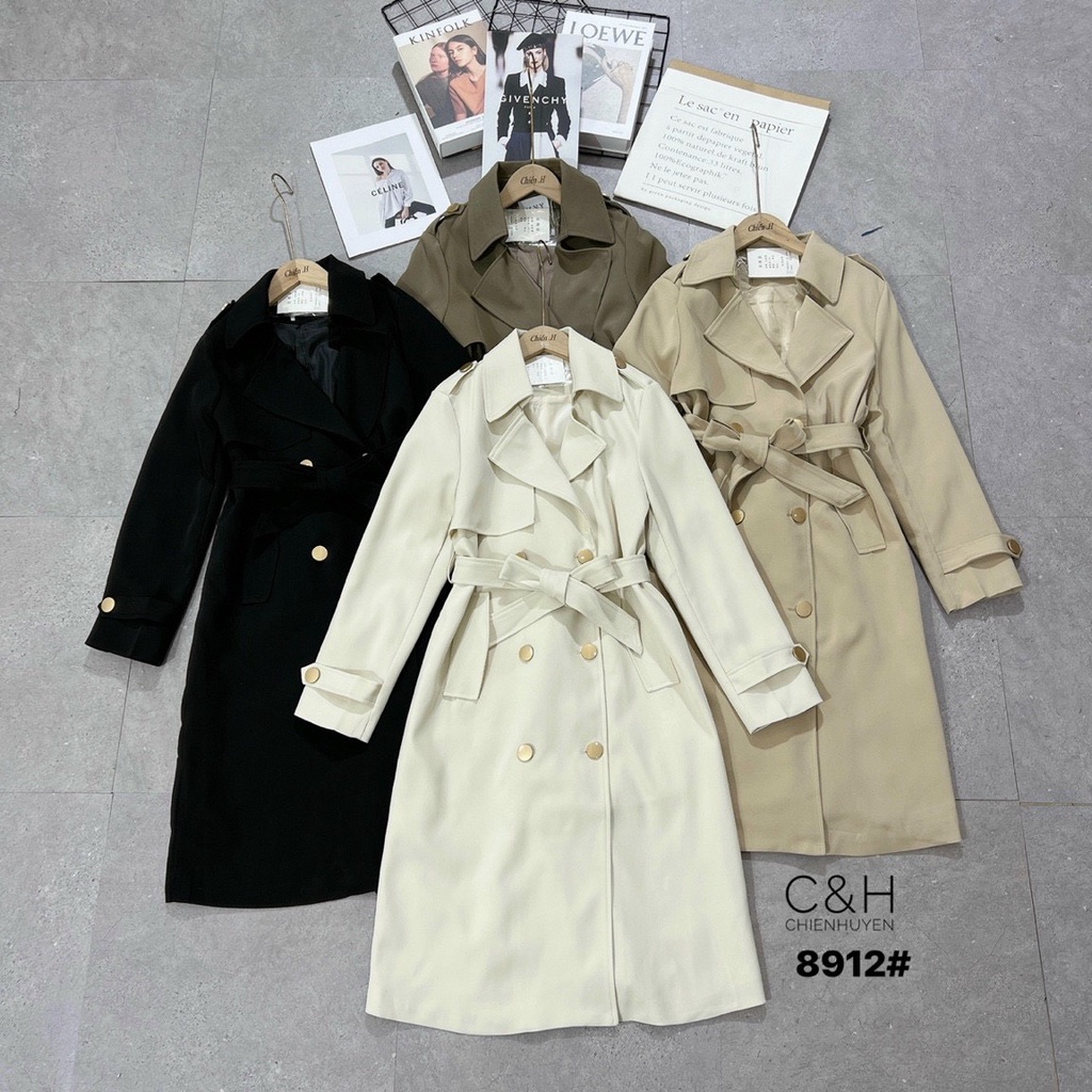 Áo măng tô dáng dài 6 cúc đồng hàng Quảng Châu L1 mác chuẩn MNY thời trang - GUEM Clothes | BigBuy360 - bigbuy360.vn