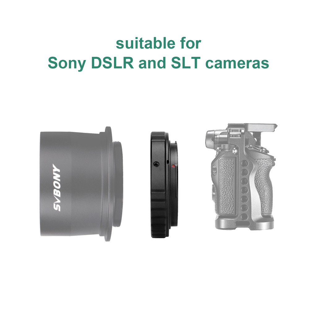 Ngàm chuyển đổi ống kính SVBONY SV196 T2 dành cho máy ảnh Sony Alpha DSLR