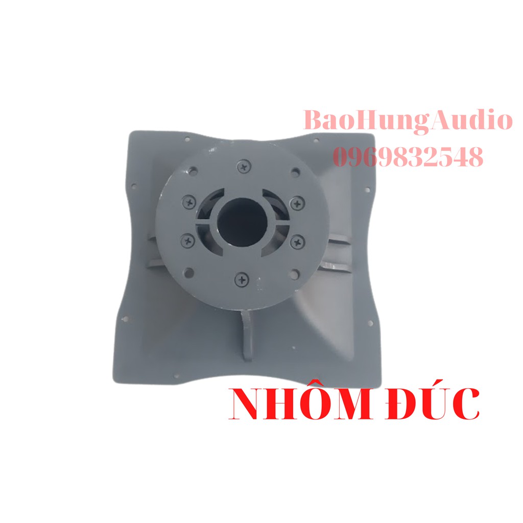 Họng loa treble kèn nhôm đúc nguyên khối 25cm x 25cm.