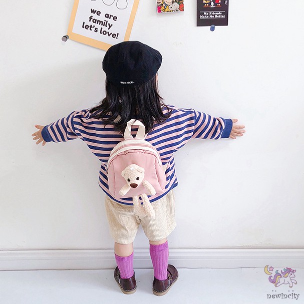 Balo Mini Kiểu Gấu Hoạt Hình Đáng Yêu Thời Trang Theo Phong Cách Hàn Quốc Cho Bé