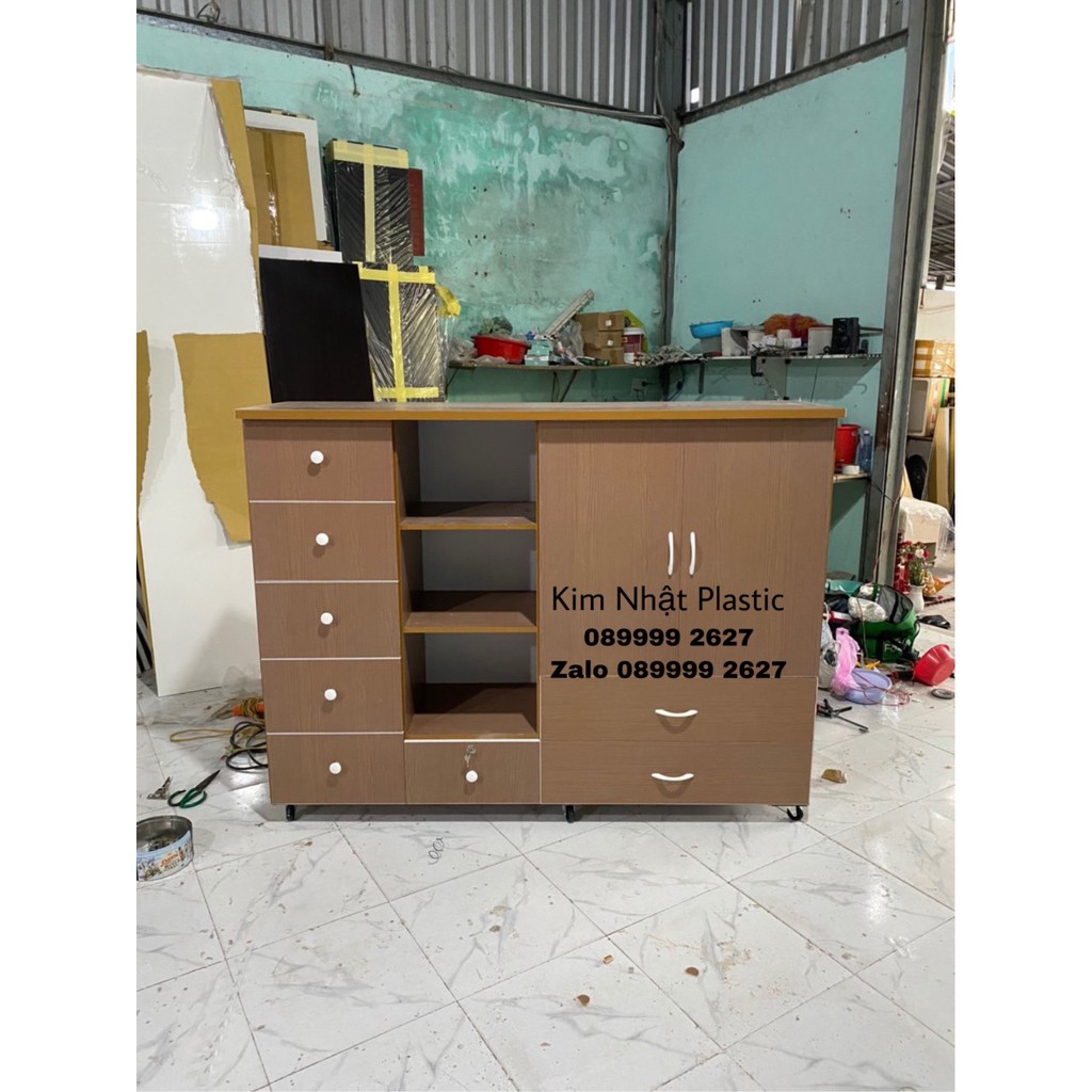 Tủ quần áo trẻ em 1m6 cực đẹp nhựa Đài Loan gỗ đậmm FREESHIP | BigBuy360 - bigbuy360.vn