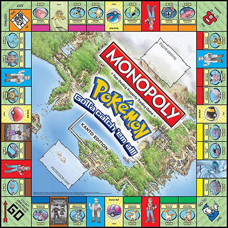 Cờ Tỷ Phú MONOPOLY POKEMON EDITION Board Game Pokemon Kanto Edition Family Boardgame Cờ tỉ phú