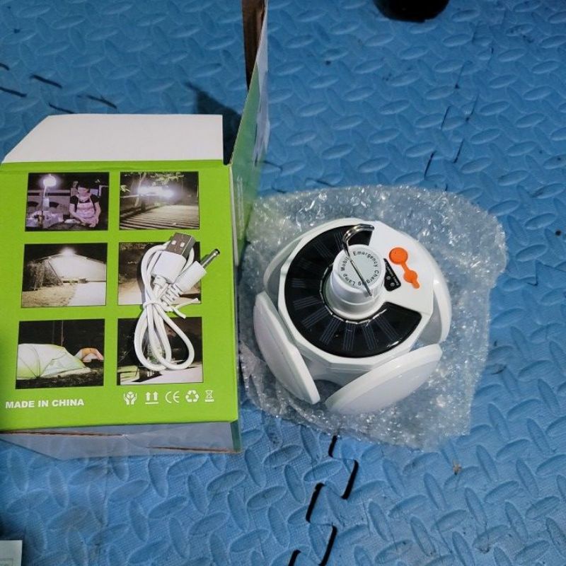 Bóng đèn led tích điện, năng lượng mặt trời hình 4 Cánh Hoa có thể đóng mở