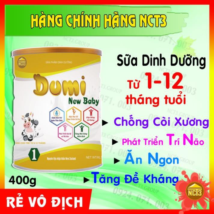 Sữa Bột Cao Cấp Cho Trẻ Sơ Sinh Với Hàm Lượng Dinh Dưỡng Cao (400g) ( Hàng chính háng công ty NCT3 )