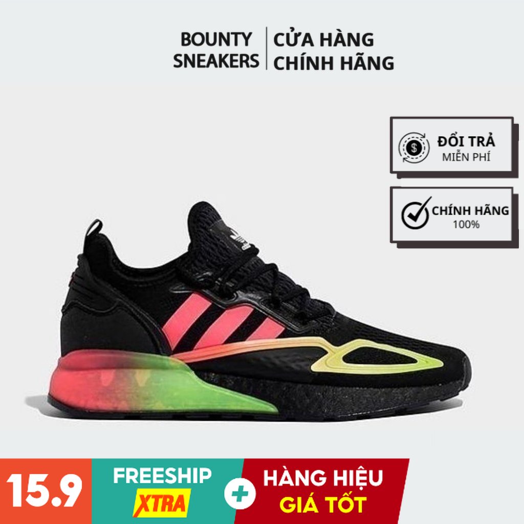 Giày ZX 2K Boost FY1142 "Black/Solar Green" - Hàng Chính Hãng - Bounty Sneakers