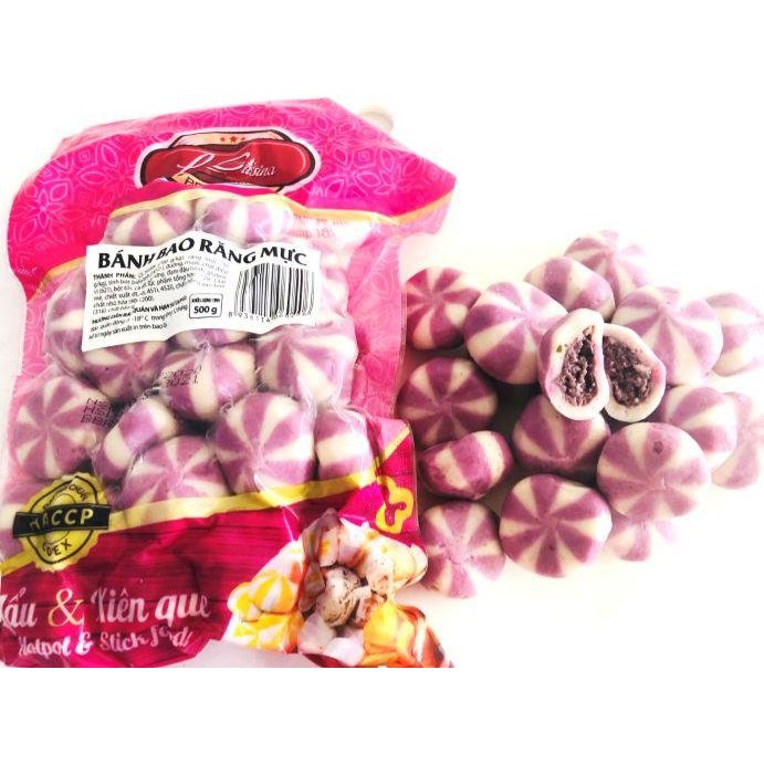 100g viên bánh bao thả lẩu nhân trứng cá Lacusina đủ vị ( cam, xanh, tím)