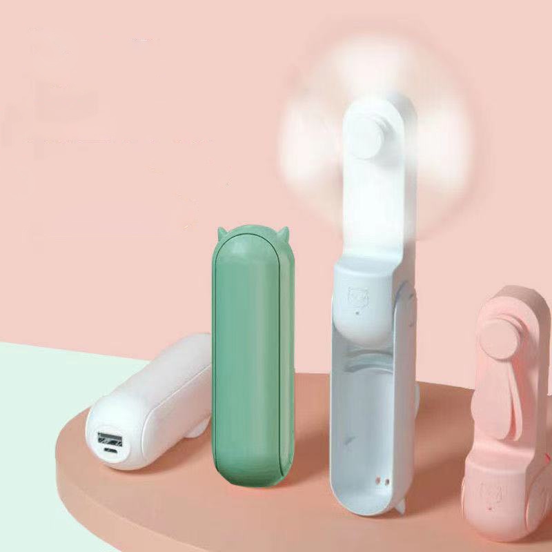 Quạt mini cầm tay Fnelse có thể gấp gọn sạc USB tiện dụng