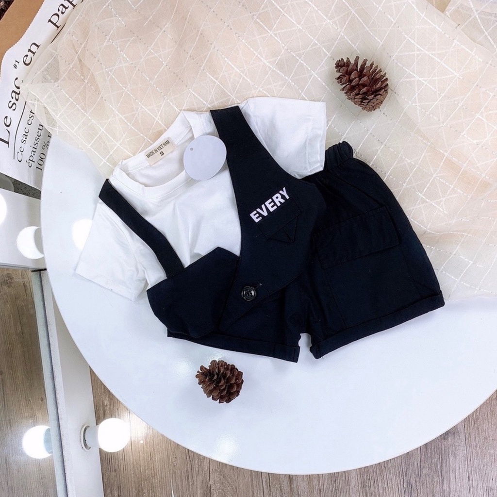 Bộ Cộc Tay Công Tử Cho Bé Trai Minchu kids