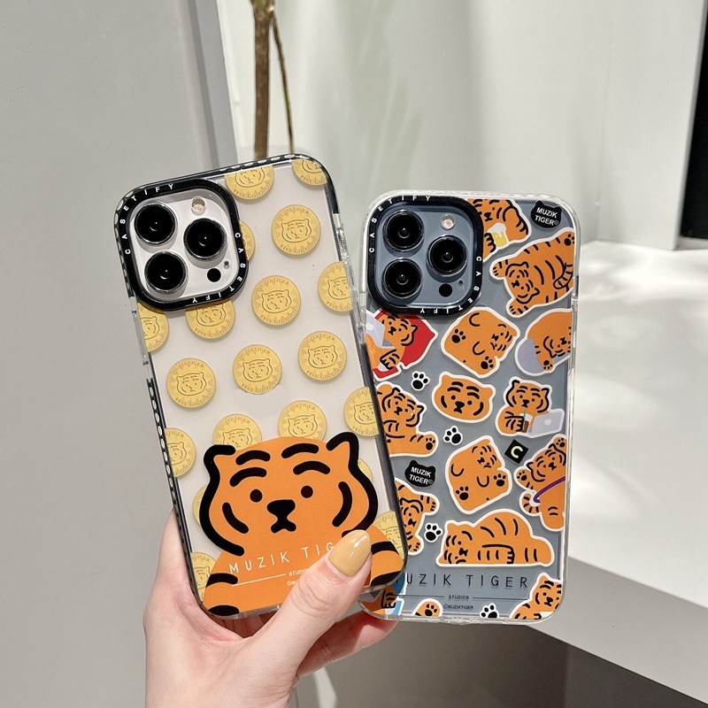 Casetify Ốp Điện Thoại tpu silicone Hình Con Hổ Cho iphone xr 11 12 13 14 15 plus pro max
