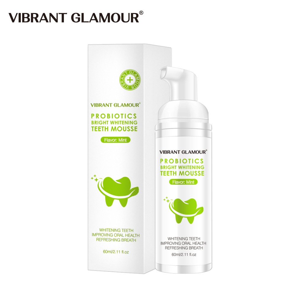 [CHÍNH HÃNG] VIBRANT GLAMOUR Mousse Tẩy Trắng Răng Kem Đánh Răng Làm Sạch Răng Tẩy Vết Ố 60g