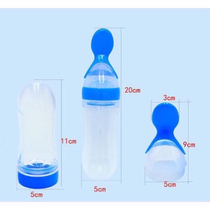 Bình thìa ăn dặm silicone chống sặc an toàn cho bé