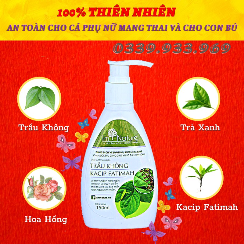 (+Quà) Dung Dịch Vệ Sinh Phụ Nữ Trầu Không I'm Nature 150ml