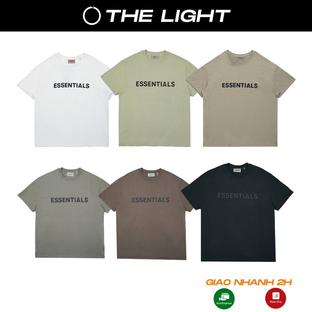 Áo thun tay lỡ FEAR OF GOD FOG ESSENTIALS SS20 phông Unisex nam nữ Cotton oversize form rộng