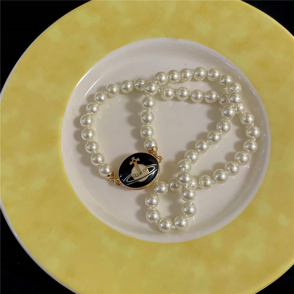 Vòng Cổ Choker Đính Ngọc Trai Thời Trang Cho Nữ