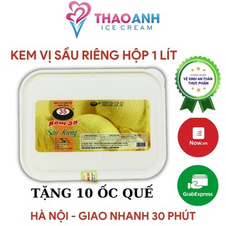 Kem Tràng Tiền 35,kem hộp vị sầu riêng hộp 1lít [Hà Nội - Giao nhanh 30 phút Nowship & Grab] - Thảo