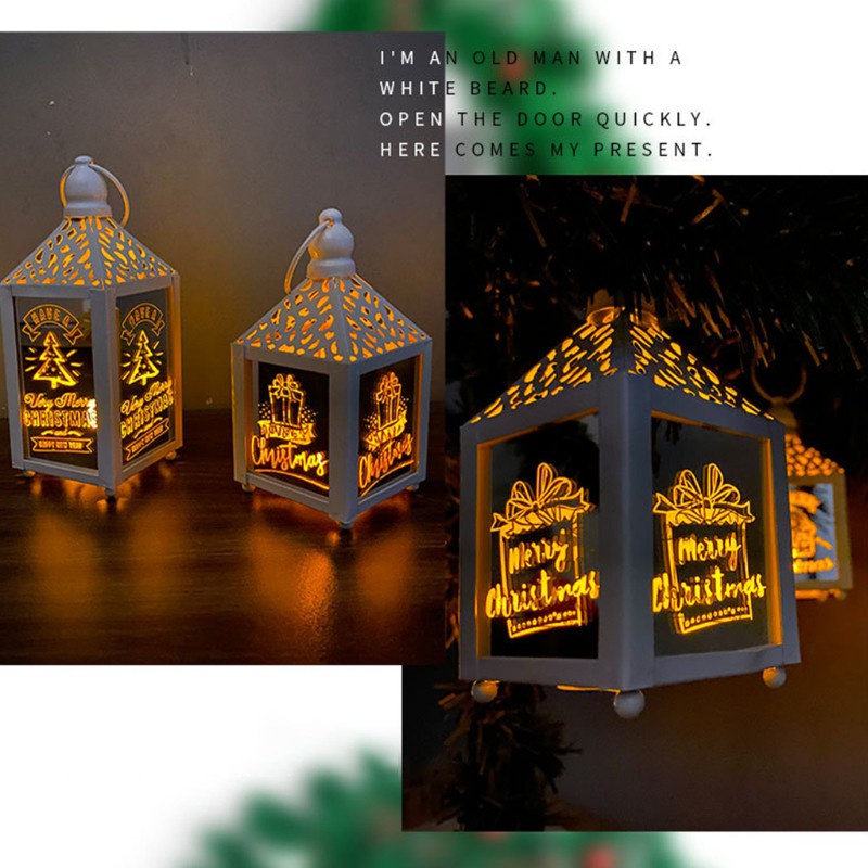 SPMH 1 Piece Lantern for Outdoor Indoor Hanging Christmas Day Decorations Lanterns for Outdoor Indoor Use LED Garden Lanterns