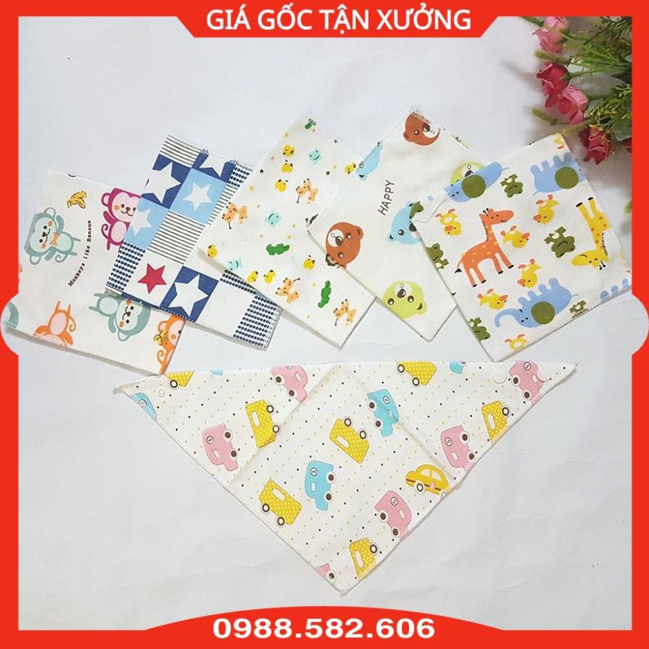 Yếm Bấm Tam Giác Có 2 Cúc Cài, Yếm Quàng Cổ Cho Bé - Loại Đẹp - BTT00614