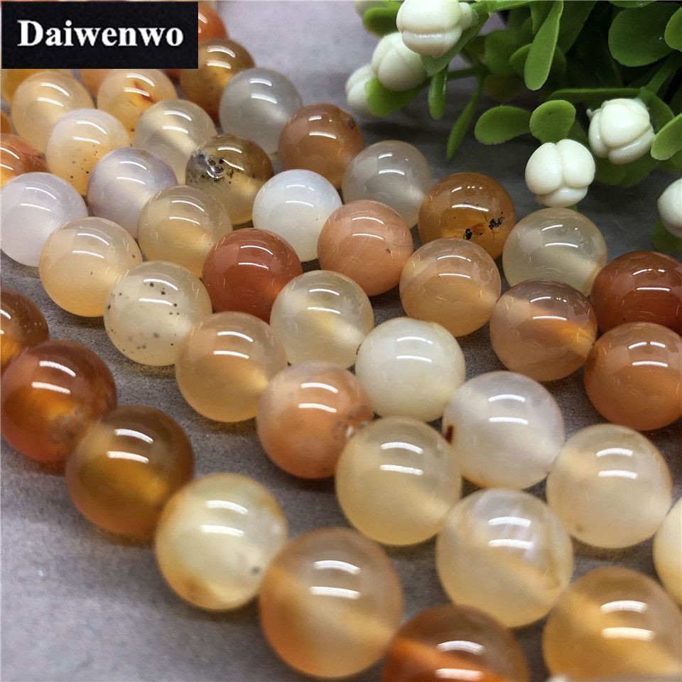 Red Agate Beads 4-12mm Round Natural Loose Stone Bead Diy for Bracelet Jewelry