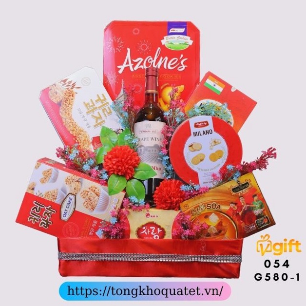 Giỏ Quà Tết Mẫu Giỏ 560 - 600 ( 8 Giỏ Quà Tết ) | BigBuy360 - bigbuy360.vn