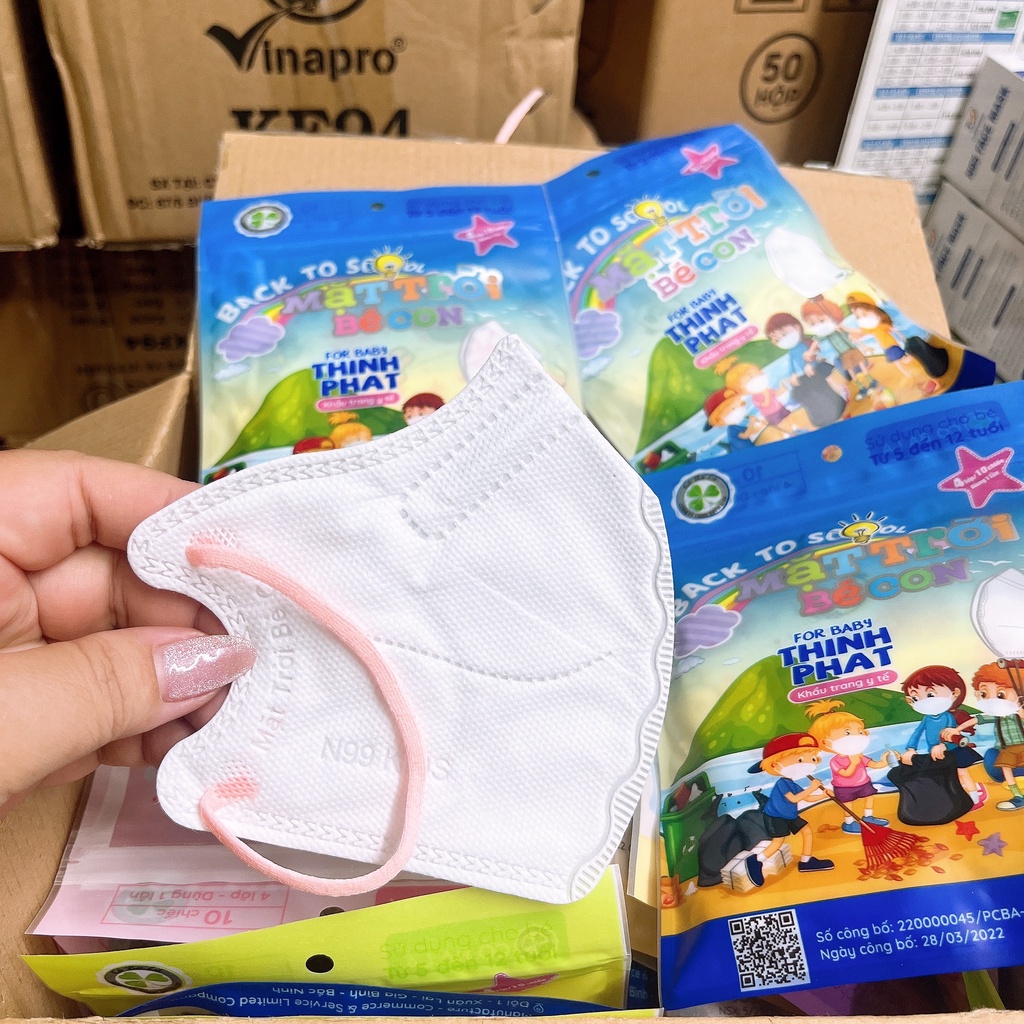 10 cái Khẩu Trang 6D Thịnh Phát Nhiều Hình Cho Bé từ 2 đến 8 tuổi túi 10 cái Tân Bình.