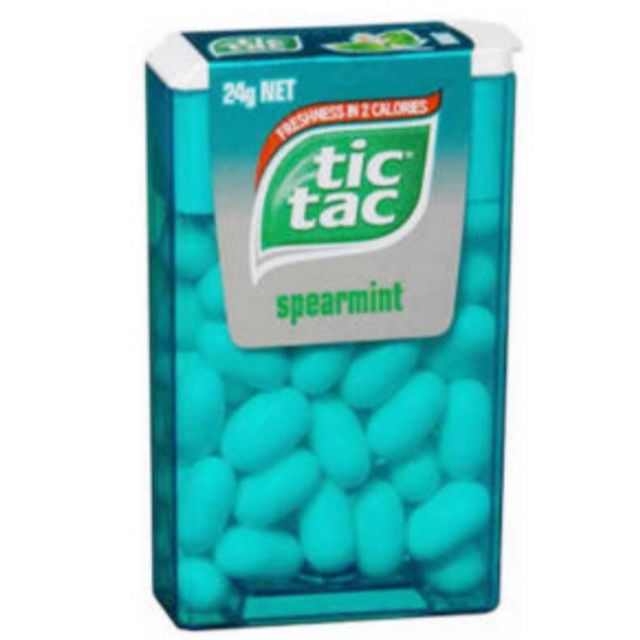 4 Hộp kẹo Tictac hương bạc hà, dâu, cam, bạc hà lục...14.5g