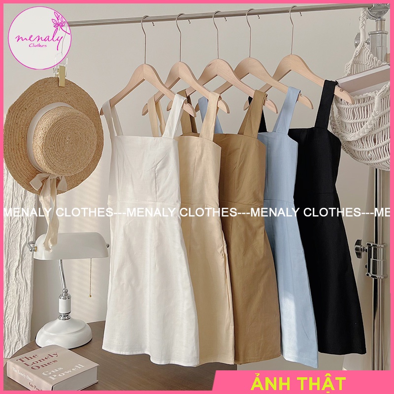 Váy body nữ 2 dây bản to cổ vuông VH018, mẫu váy ôm eo chữ A tôn dáng hiệu quả. 2 lớp hàng cao cấp